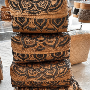 Set Of 4 Ratan Handicraft Baskets