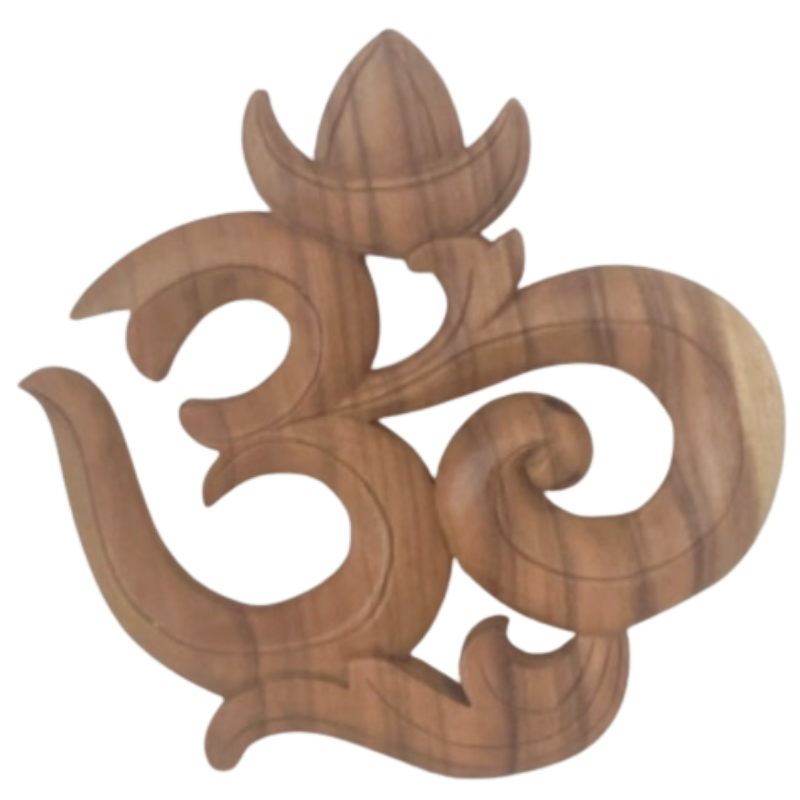 Wood OM Wall Carved Decoration