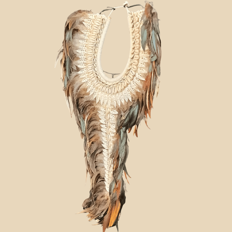 Art Decor Necklace with Feathers