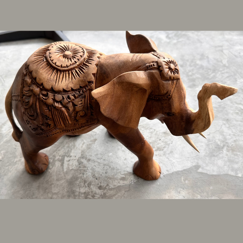 Wood Elephant Carving