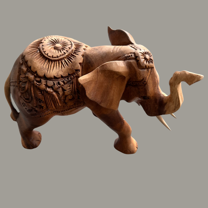 Wood Elephant Carving