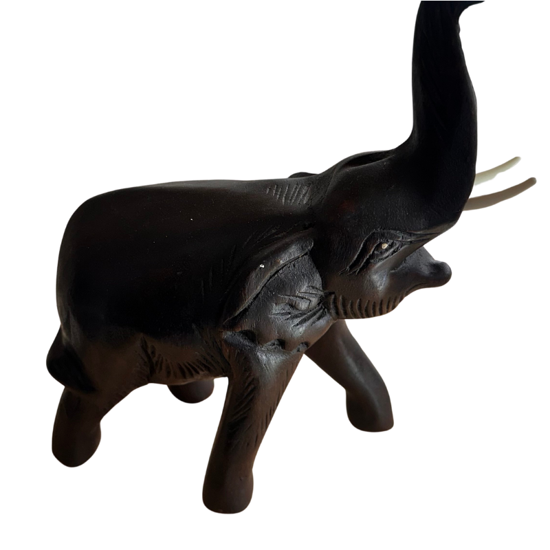 Dark Wood Elephant Carving