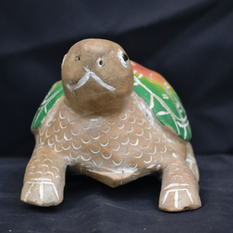 Wood Carving Turtle Colored
