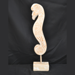 Wood Sea Horse Ceruse