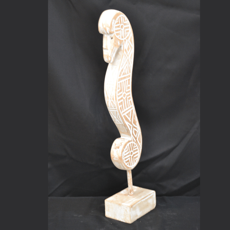 Wood Sea Horse Ceruse